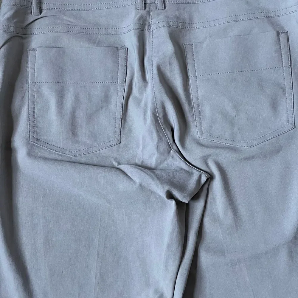 Mexx Cream Colored Wide Leg Khaki/Nylon Pants (Size: 28)